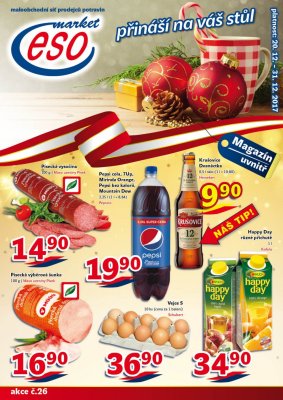 akční leták ESO MARKET 20.12.2017-31.12.2017
