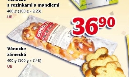 Vánočka s rozinkami a mandlemi Fr.Odkolek Delta