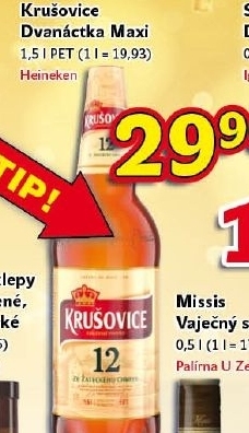 Pivo světlý ležák 12° Krušovice