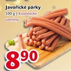 Párky javořické Kostelecké uzeniny