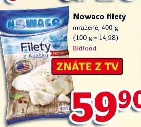 Rybí filety mražené Nowaco