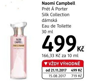 Toaletní voda dámská Pret Á Porter Silk Collection Naomi Campbell