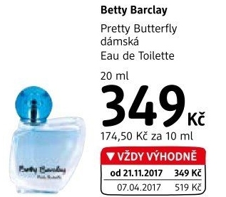Toaletní voda dámská Pretty Butterfly Betty Barclay