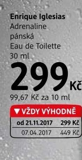 Toaletní voda pánská Adrenaline Enrique Iglesias