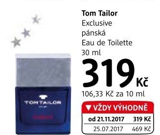 Toaletní voda pánskáExclusive Tom Tailor
