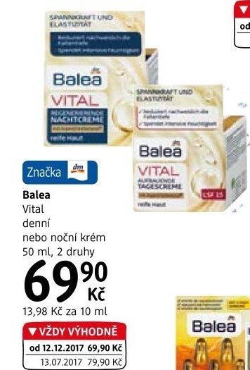 Krém pleťový Vital Balea