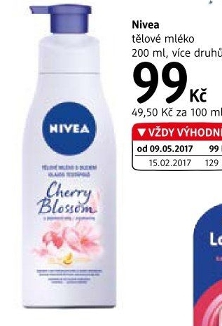 Tělová mléka Nivea