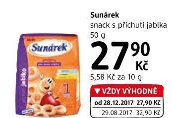 Snack pro první zoubky Sunárek