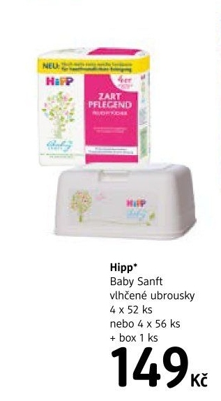 Vlhčené ubrousky dětské Baby Sanft Hipp