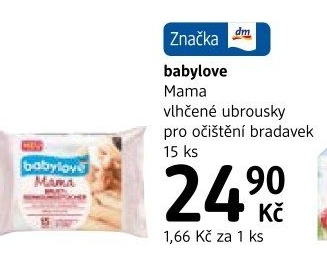 Vlhčené ubrousky na bradavky Mama Babylove