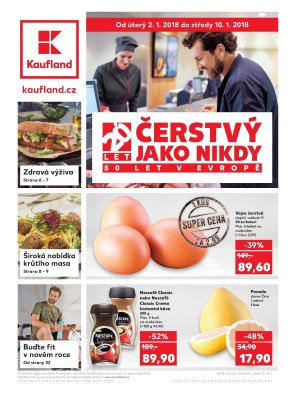akční leták Kaufland 2.1.2018-10.1.2018
