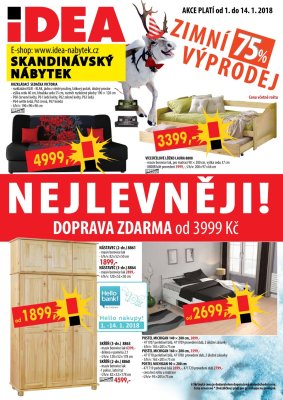 akční leták IDEA nábytek 1.1.2018-14.1.2018