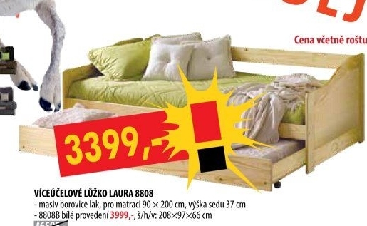 Jednolůžko s přistýlkou LAURA