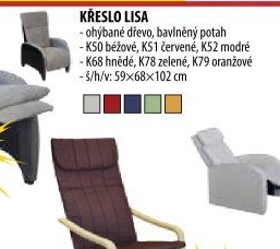 Křeslo LISA béžové K50