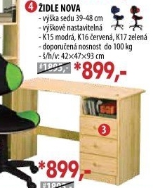 Židle NOVA modrá K15