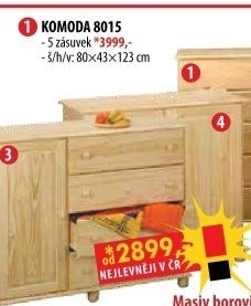 Prádelník 5 zásuvek 8015