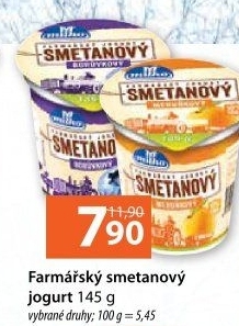 Jogurt farmářský smetanový ochucený Milko
