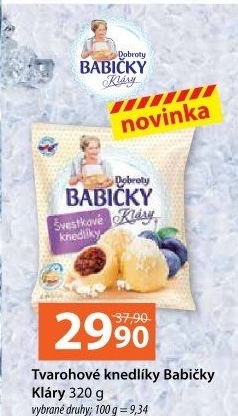 Knedlíky tvarohové mražené Dobroty babičky Kláry