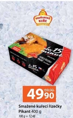Řízečky kuřecí smažené mražené Pikant Vodňanské kuře