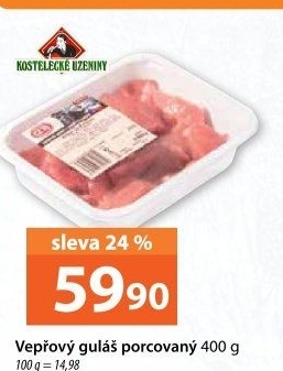 Maso na guláš vepřové Kostelecké uzeniny
