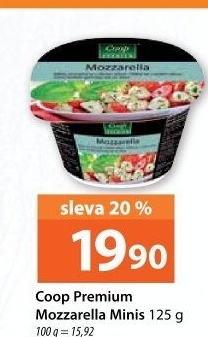 Sýr Mozzarella mini Coop Premium