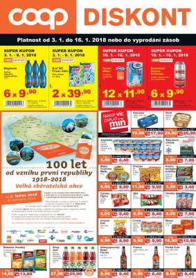 akční leták COOP 3.1.2018-16.1.2018