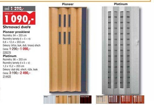 Shrnovací dveře Pioneer