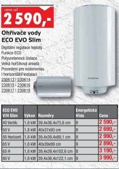 Ohřívač vody Eco Evo Slim Ariston