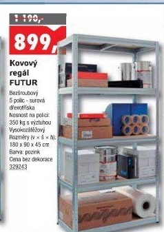 Kovový regál Kovona
