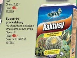 Substrát pro kaktusy Agro