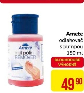 Odlakovač na nehty Ameté