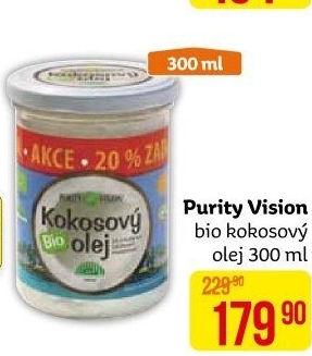 Kokosový olej bio Purity Vision