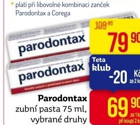 Pasty na zuby Parodontax