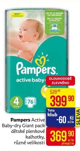 Pleny dětské Pampers Active Baby Dry