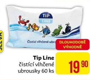 Vlhčené ubrousky dětské Tip Line