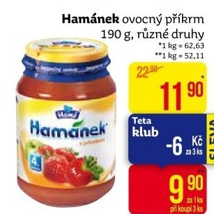 Příkrm ovocný Hamánek