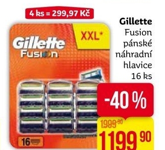 Náhradní hlavice pánské Gillette Fusion