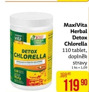 Doplněk stravy Herbal Detox Chlorella MaxiVita