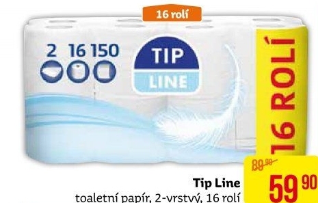 Toaletní papír 2vrstvý Tip Line