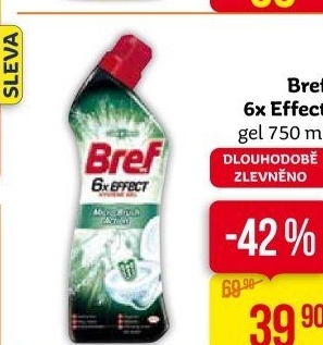 Čistič WC gelový 6x Effect Total Protection Bref