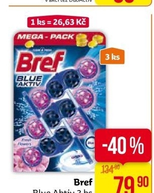 WC blok tuhý Blue Aktiv Bref