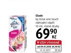 Osvěžovač vzduchu One touch Glade by Brise - náplň