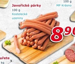 Párky javořické Kostelecké uzeniny