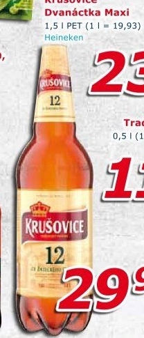Pivo světlý ležák 12° Krušovice