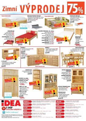 akční leták IDEA nábytek 15.1.2018-31.1.2018