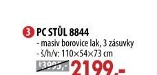 PC stůl 8844 lakovaný