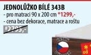 Jednolůžko 343 bílá 90x200