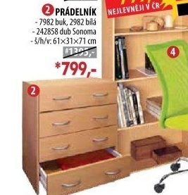 Prádelník se zásuvkami 7982