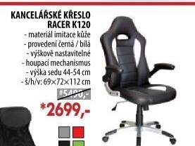 Kancelářské křeslo RACER černá/bílá