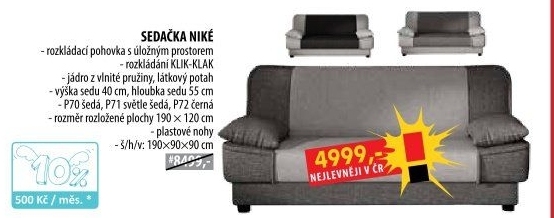 Pohovka NIKÉ šedá